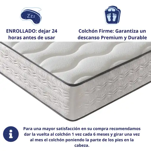 Colchón 180x200 Viscoelástico Cama Principal, Todos los Tamaños