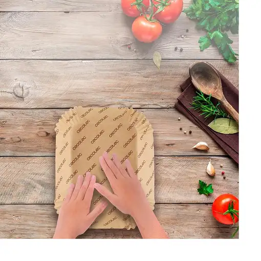 Papel para freidora de aire, 31x27x6,5 cm, Cecofry BigBucket CECOTEC, pack 150 uds