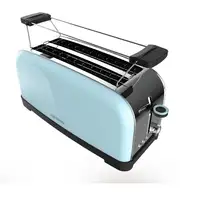 Tostador azul, 2 ranuras anchas, 1500W, Toastin' Time 1500 Blue CECOTEC