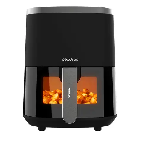 Freidora de aire negra, 4L, 1400W, Cecofry Fantastik Window 4000 CECOTEC Freidora de aire negra, 4L, 1400W, Cecofry Fantastik Window 4000 CECOTEC