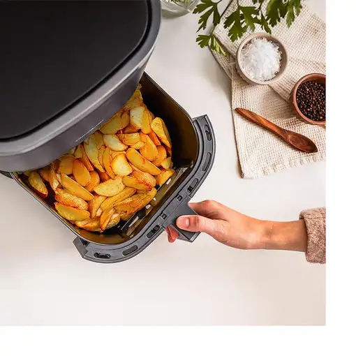 Freidora de aire negra, 4L, 1400W, Cecofry Fantastik Window 4000 CECOTEC