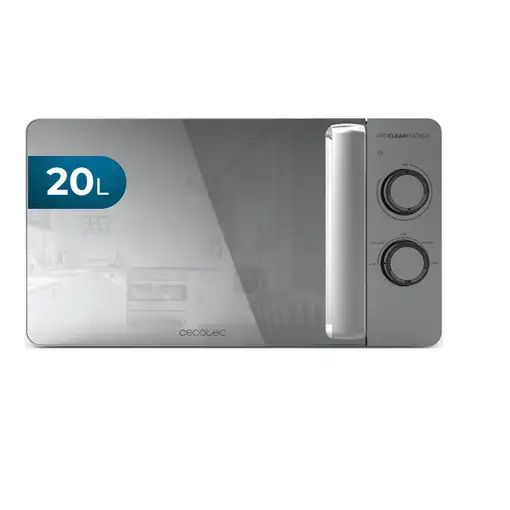 Microondas con grill sin plato 20 L 700 W, Proclean 3060 Flatbed Mirror CECOTEC