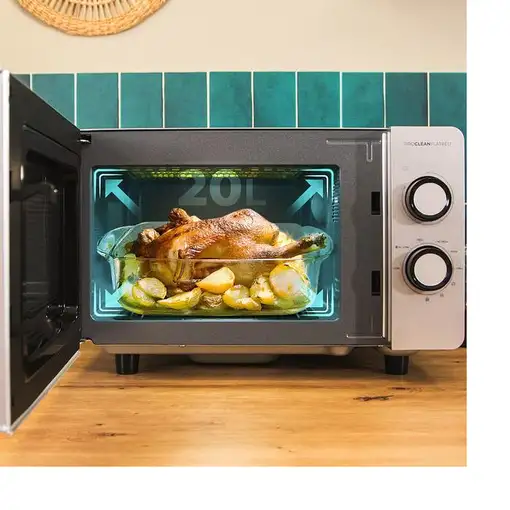 Microondas con grill, sin plato 20 L 700W, Proclean 3160 Flatbed Mirror CECOTEC