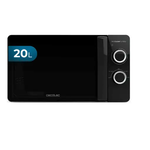 Microondas con grill sin plato, negro 20 L 700 W, Proclean 3030 Flatbed CECOTEC