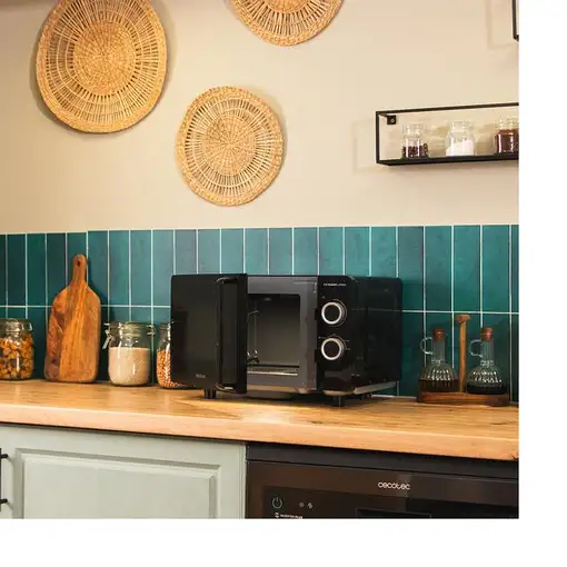 Microondas con grill sin plato, negro 20 L 700 W, Proclean 3030 Flatbed CECOTEC