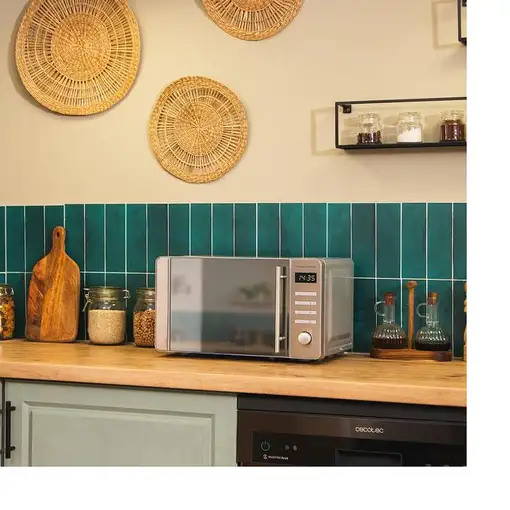 Cecotec Proclean 5120 Flatbed Mirror Gris Microondas con grill Encimera 20 L 700 W