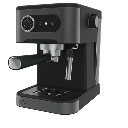 Cafetera express negra con vaporizador, Power Espresso 20 Pro Latte CECOTEC