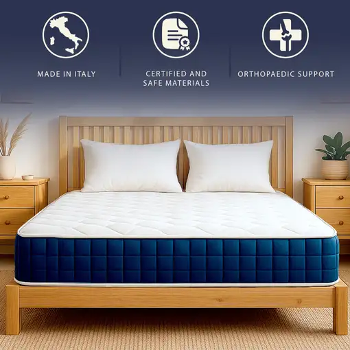 The White Stone Colchón 160x190 cm, Altura 30 cm, con Muelles Ensacados y Memory F