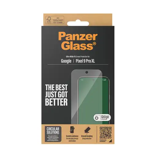 PanzerGlass ® Screen Protector Google Pixel 9 Pro XL | Ultra-Wide Fit Protector de