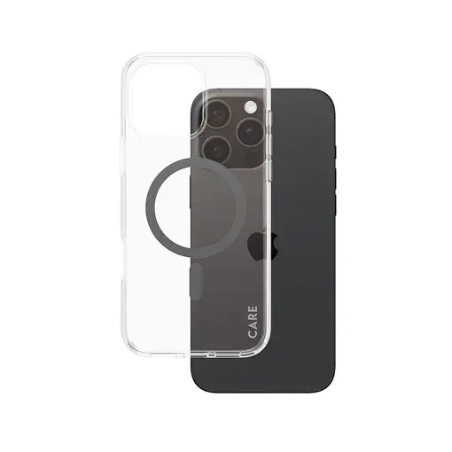PanzerGlass CARE™ by ® Urban Combat Case Transparent w. Black MagSafe iPhone 16 Pr