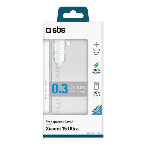 SBS Skinny funda para teléfono móvil 17,1 cm (6.73") Transparente