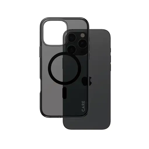PanzerGlass CARE™ by ® Urban Combat Case Smokey w. Black MagSafe iPhone 16 Pro Max