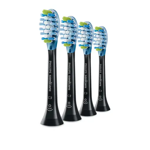 Philips C3 Premium Plaque Defence HX9044/33 Pack de 4 cabezales negros de cepillos