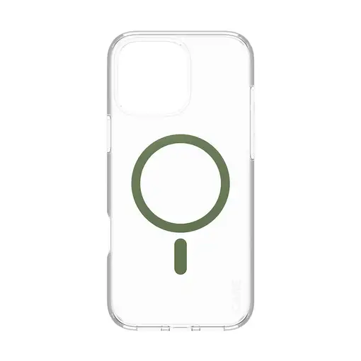 PanzerGlass CARE™ by ® Urban Combat Case Transparent w. Green MagSafe iPhone 16 Pr
