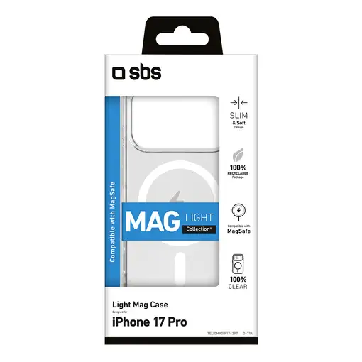 SBS TELIGMAGIP1763PT funda para teléfono móvil 15,9 cm (6.28") Transparente