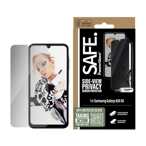 PanzerGlass SAFE. by ® Privacy Screen Protector Samsung Galaxy A26 5G | Ultra-Wide