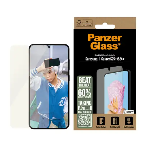 PanzerGlass ® All-in-One Screen Protector Samsung Galaxy S25+ | S24+ | Ultra Wide