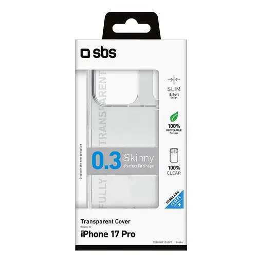 SBS TESKINIP1763PT funda para teléfono móvil 16 cm (6.3") Transparente