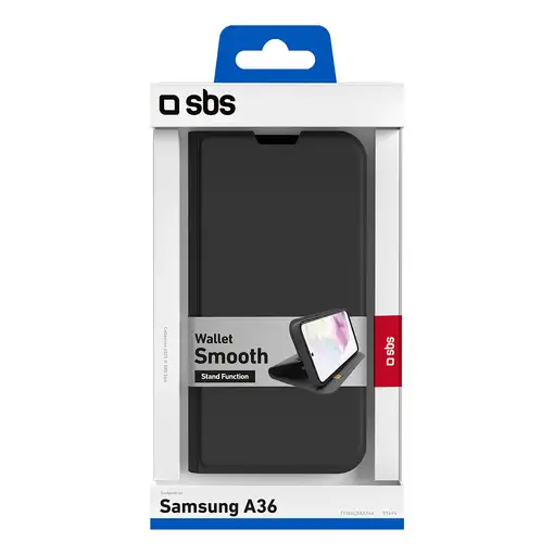 SBS TEWALSAA36K funda para teléfono móvil 17 cm (6.7") Funda cartera Negro