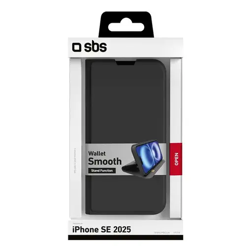 SBS Wallet funda para teléfono móvil 15,5 cm (6.1") Funda cartera Negro