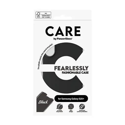 PanzerGlass CARE by ® Fashionable Case Black Samsung Galaxy S25+ funda