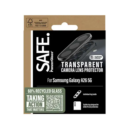 PanzerGlass SAFE. by ® Camera Lens Protector Transparent Samsung Galaxy A26 5G Pro