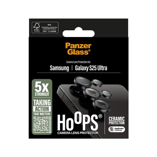 PanzerGlass ® Hoops® Ceramic Camera Lens Protector Samsung Galaxy S25 Ultra