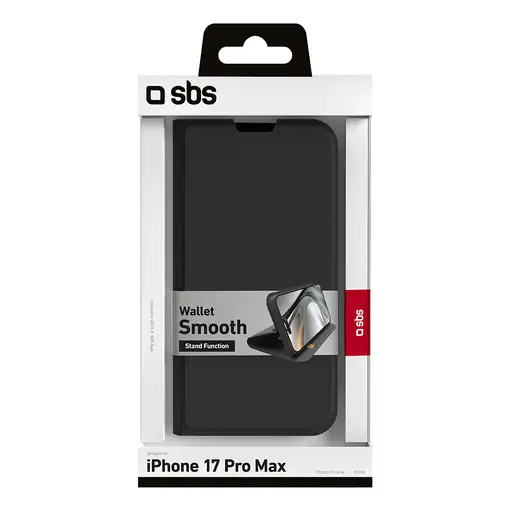 SBS TEWALIP1769K funda para teléfono móvil 17,5 cm (6.9") Funda cartera Negro
