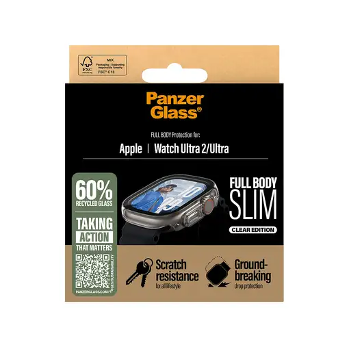 PanzerGlass ® Case Full Body Slim Transparent Apple Watch Ultra 3 | Ultra 2 | Ultr