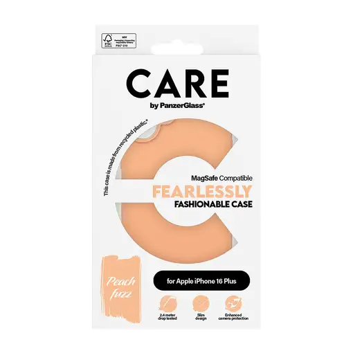 PanzerGlass CARE™ by ® Case Peachy w. MagSafe iPhone 16 Plus funda para teléfono m