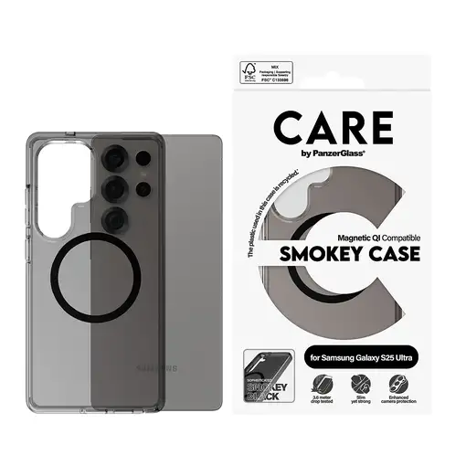 PanzerGlass CARE by ® Flagship Case Combat Smokey w. Black Qi Compatible Samsung