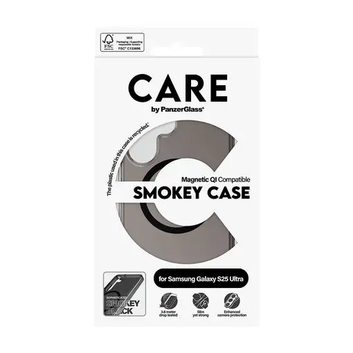 PanzerGlass CARE by ® Flagship Case Combat Smokey w. Black Qi Compatible Samsung