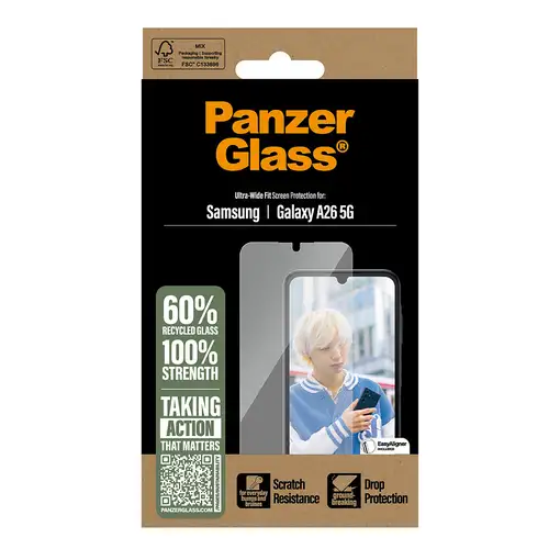 PanzerGlass ® Screen Protector Samsung Galaxy A26 5G | Ultra-Wide Fit Protector