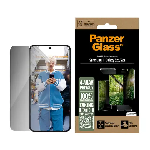 PanzerGlass ® ECO MATRIX 4-way Privacy Screen Protector Samsung Galaxy S25 | S24 |