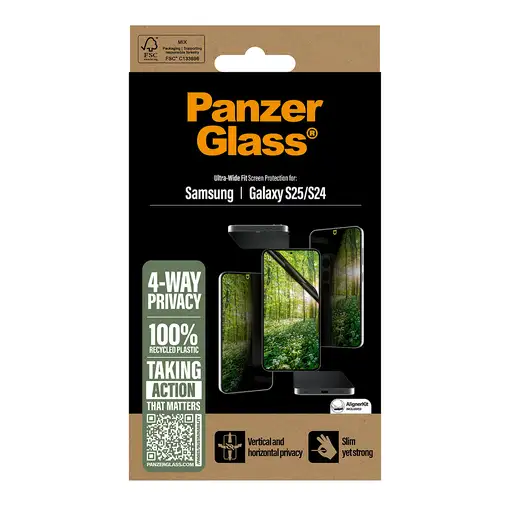 PanzerGlass ® ECO MATRIX 4-way Privacy Screen Protector Samsung Galaxy S25 | S24 |