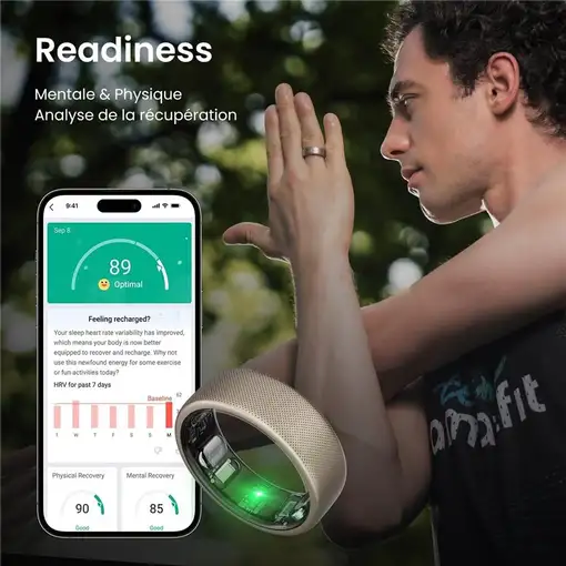 Amazfit Helio Ring No Anillo inteligente rastreador de actividad Titanio