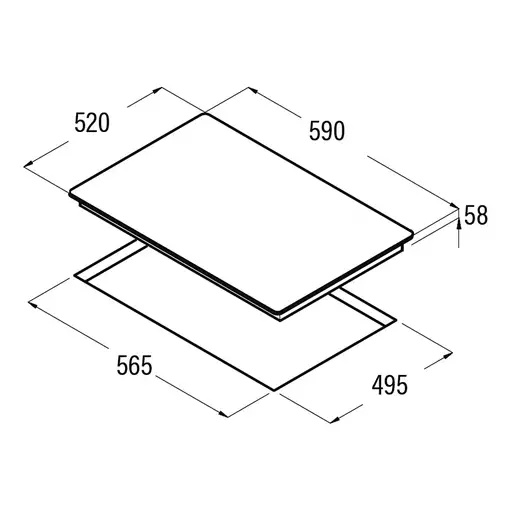 Placa de inducción 3 zonas, IB 6303 BK CATA