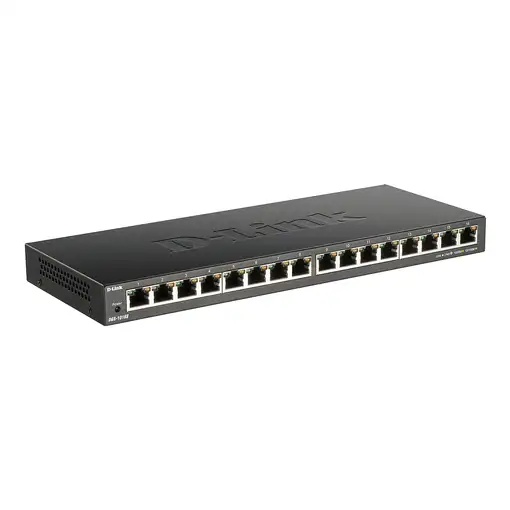 D-Link DGS-1016S No administrado Gigabit Ethernet (10/100/1000) Negro
