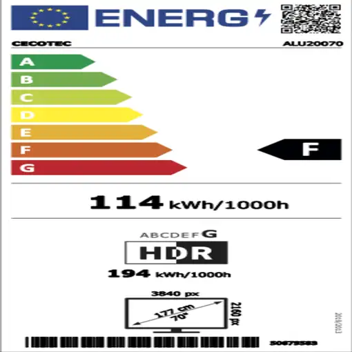 Televisor LCD 70'' 4K Ultra HD Negro Smart 02616 CECOTEC