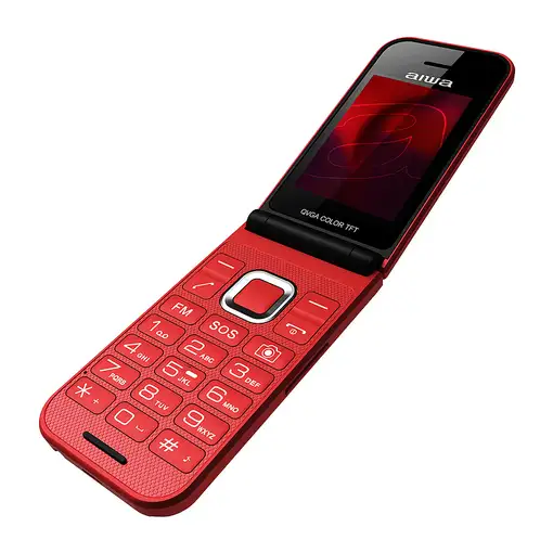 Aiwa FP-24RD teléfono móvil 6,1 cm (2.4\) 91,7 g Negro, Rojo Característica del te