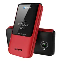 Aiwa FP-24RD teléfono móvil 6,1 cm (2.4\) 91,7 g Negro, Rojo Característica del te