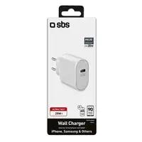 SBS TETR1CPD20 adaptador e inversor de corriente Interior 20 W Blanco