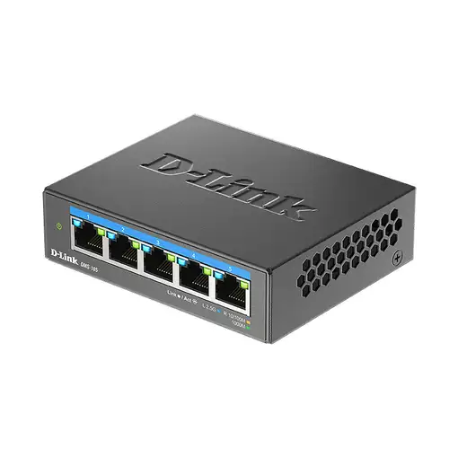 D-Link DMS-105 No administrado L2 2.5G Ethernet (100/1000/2500) Negro