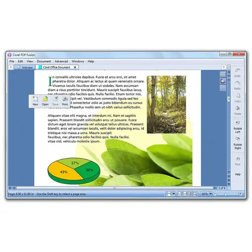 Corel PDF Fusion Editor gráfico