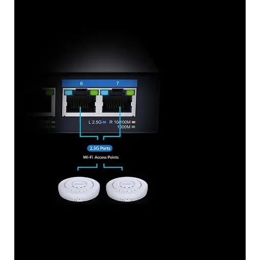 D-Link DMS-107/E switch No administrado Gigabit Ethernet (10/100/1000) Negro