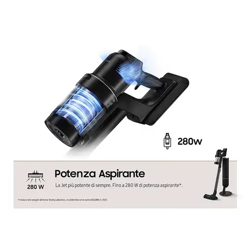 Samsung VS28C9784QK Aspiradora escoba 2 en 1 Batería Secar Sin bolsa 1200, 730 Neg