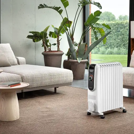 De’Longhi TRD 51025 Dragon 5 Interior Negro, Blanco 2500 W Radiador de aceite