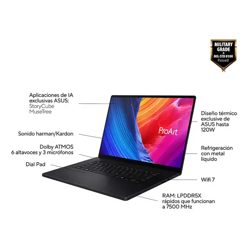 ASUS ProArt P16 OLED H7606WV-ME029W Copilot+ PC - Ordenador Portátil 16\ WQUXGA (A