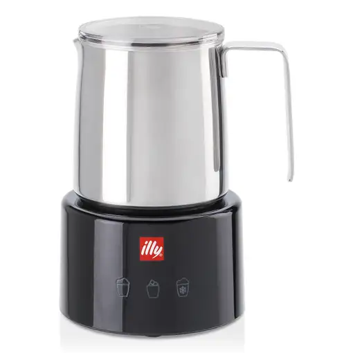 Illy 23760 espumador o calentador de leche Negro, Acero inoxidable