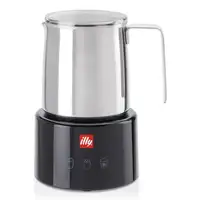 Illy 23760 espumador o calentador de leche Negro, Acero inoxidable